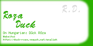 roza duck business card